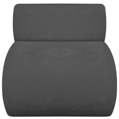 Poltrona Decorativa Orgânica Virgínia Linho Adj Decor Cinza