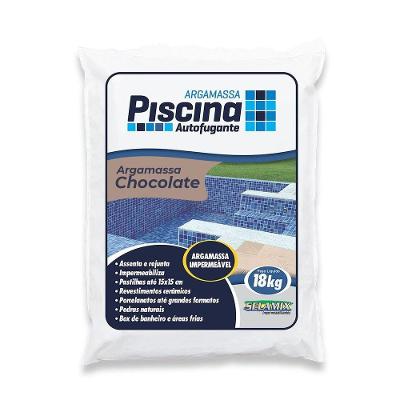 Argamassa Piscina Aut. Impermeável Cor Chocolate 18kg