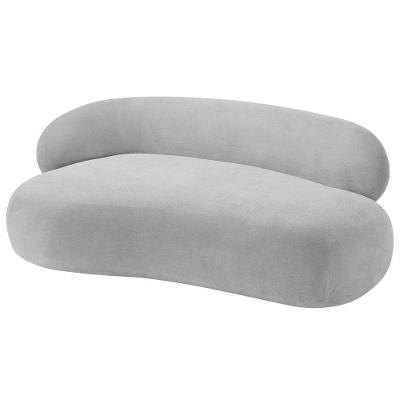 Divã Recamier Luxo Canadá 150cm Lado Direito Linho Adj Decor Cinza