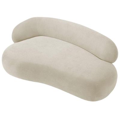 Divã Recamier Luxo Canadá 200cm Lado Direito Bouclé Adj Decor Bege
