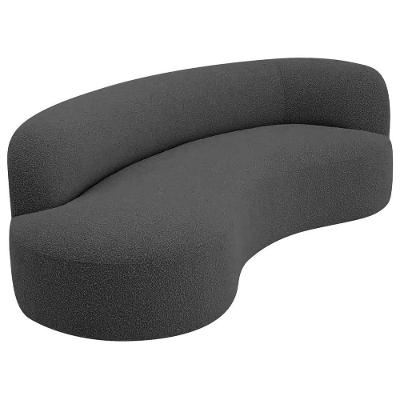 Divã Recamier Orgânico Tokyo 160cm Lado Esquerdo Linho Cinza