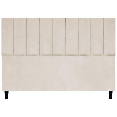 Cabeceira Decorativa Elen Para Cama King 195 Cm Suede Bege Suede
