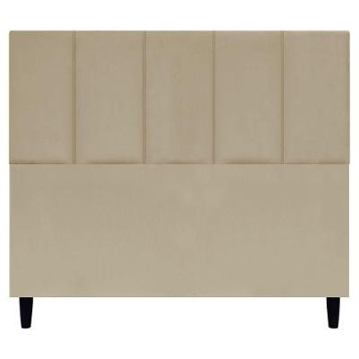 Cabeceira Decorativa Classic Para Cama De Casal 140 Cm Suede Nude Suede
