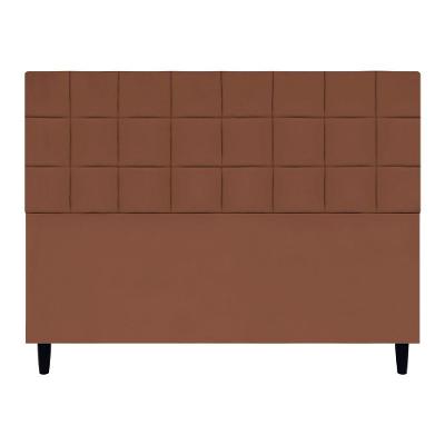 Cabeceira Decorativa Florem Para Cama De Queen 160 Cm Terracota Suede