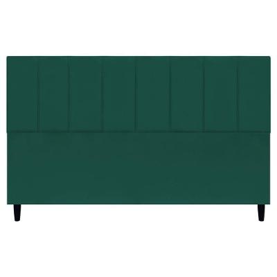 Cabeceira Decorativa Classic Para Cama King 195 Cm Suede Verde Suede