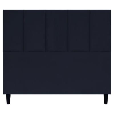 Cabeceira Decorativa Classic Para Cama De Casal 140 Cm Suede Preto Suede