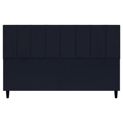 Cabeceira Decorativa Classic Para Cama King 195 Cm Suede Preto Suede