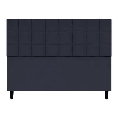 Cabeceira Decorativa Florem Para Cama De Queen 160 Cm Preto Suede