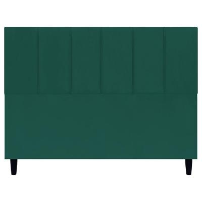 Cabeceira Decorativa Classic Para Cama Queen 160 Cm Suede Verde Suede