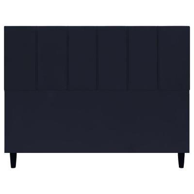 Cabeceira Decorativa Classic Para Cama Queen 160 Cm Suede Preto Suede