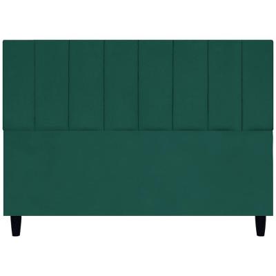 Cabeceira Decorativa Elen Para Cama Queen 160 Cm Suede Verde Suede