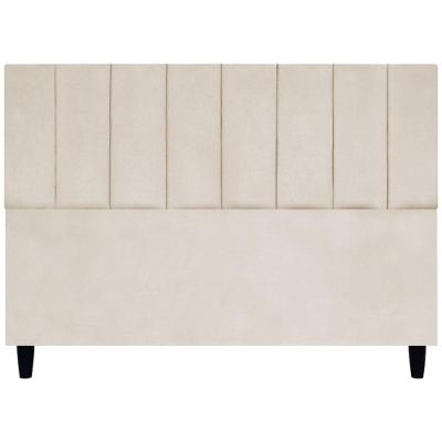 Cabeceira Decorativa Elen Para Cama Queen 160 Cm Suede Bege Suede