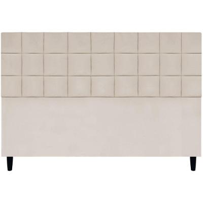 Cabeceira Decorativa Florem Para Cama De King 195 Cm Bege Suede