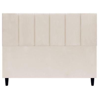 Cabeceira Decorativa Classic Para Cama Queen 160 Cm Suede Bege Suede