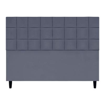 Cabeceira Decorativa Florem Para Cama De Queen 160 Cm Cinza Suede