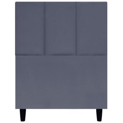 Cabeceira Decorativa Classic Para Cama De Solteiro 90 Cm Suede Cinza Suede