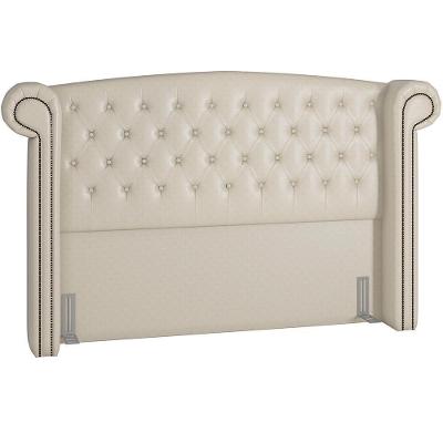 Cabeceira Cama Box Casal Queen 160 Cm P05 Sofia Corino Pérola - Lyam Decor