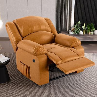 Poltrona Do Papai Reclinável Sala De Cinema Madrid Power Elétrica Massagem Usb Pu Whisky G26