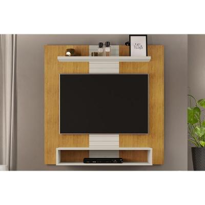 Painel Home P-tv Até 47 Polegadas Smart C- Prateleira E Nichos 120x120cm Cedro-bali Dj Móveis
