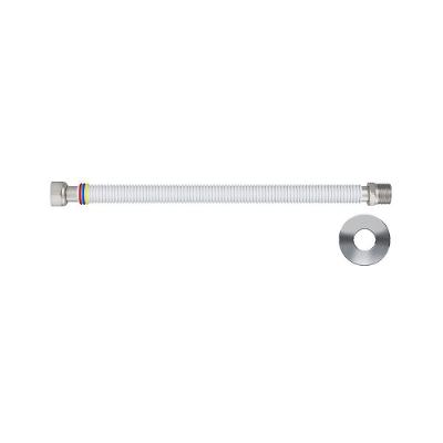 Engate Extensível 3 Em 1 Para água Fria/quente E Gás Censi 30cm 1/2 Com Canopla Branco 7571-1