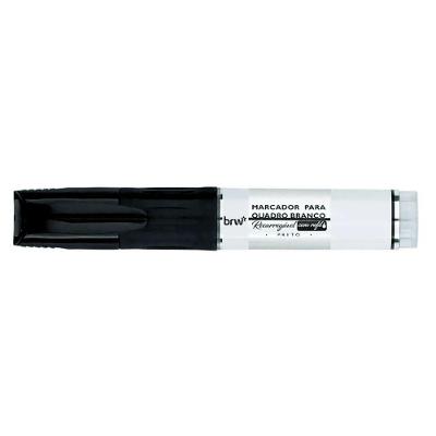 Pincel Marcador Quadro Branco Recarregável Com Refil Brw Preto