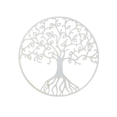 Mandala 30 Cm Arvore Frutos Vida Mdf 3mm Branco [f031]