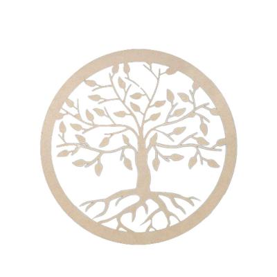 Mandala 30 Cm Arvore Raizes Mdf 3mm Natural [f031]