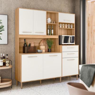 Armário de Cozinha Compacta 180x200 Salsa Nicioli Freijó Off White