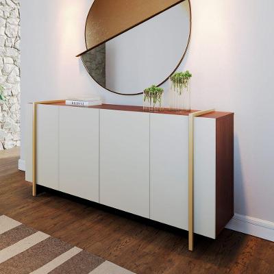 Buffet Aparador com 4 Portas 160x79cm Copacabana Colibri Off White Dourado