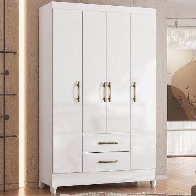 Guarda Roupa com 4 Portas 2 Gavetas 111x182cm Paraty Moval Branco