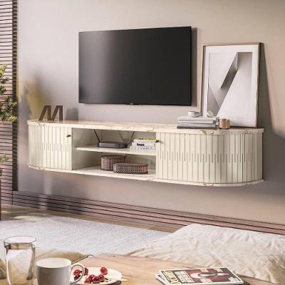 Rack Suspenso Curvo Portas Flexíveis 183x31cm Algarve Madetec Calacata Off White