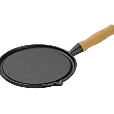 Bifeteira Chapa Ferro Fundido Redonda Lisa 23Cm