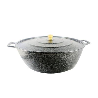 Tacho Restaurante Alça De Alumínio Preto 35Cm