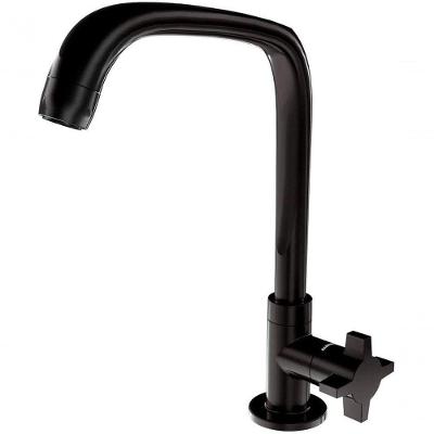 Torneira De Mesa Para Cozinha Com Bica Móvel Fitt Cross 1167 F64 Preta