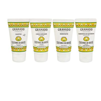 Kit Miniaturas Granado Castanha Do Brasil Terrapeutics Necesserie 4x50ml