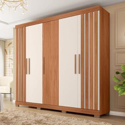 Guarda Roupa Casal 5 Portas 2 Gavetas Marta Marrom Caemmun