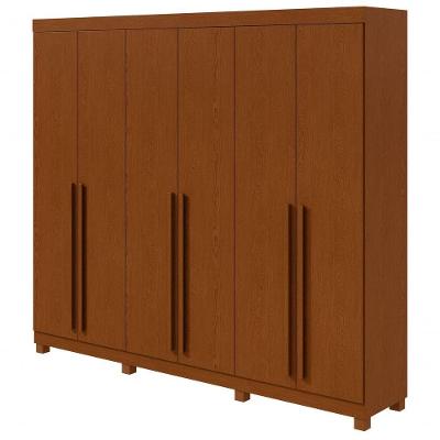 Guarda-roupas Casal Bertha 6 Portas 4 Gavetas Sem Espelho Com Pés - Lopas Frassino