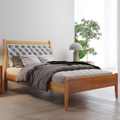 Cama Solteiro 90cm Vivare Amêndoa Mel/tecido Welutop Josandro Amêndoa Mel/tecido Welutop