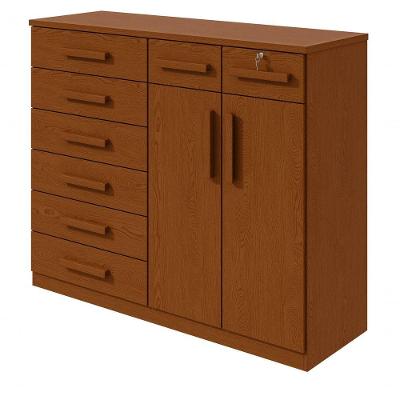Comoda Toronto 2 Portas 8 Gavetas - Lopas Frassino.