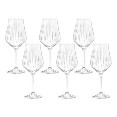 Jogo 6 Taças Tulipa Optic Cristal Titanium 550ml - Bohemia