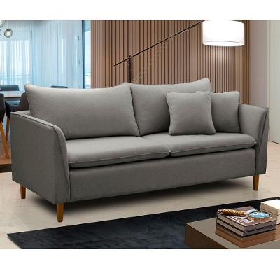 Sofá Living Kassia 2 Lugares 1,54m Cinza Lansofbr
