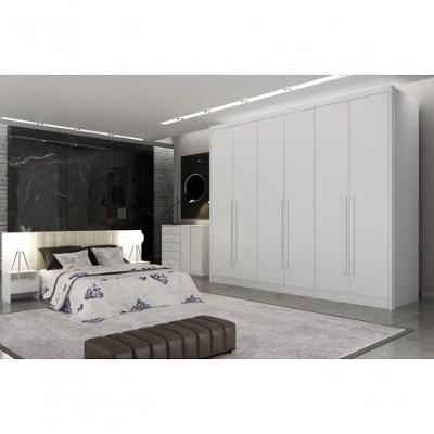 Guarda Roupa Casal 6 Portas 8 Gavetas Coimbra - Móveis Novo Horizonte -branco