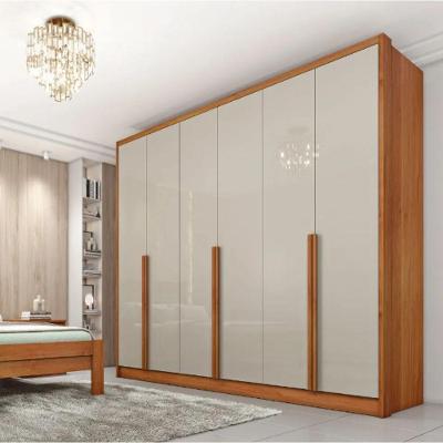 Guarda Roupa Casal 6 Portas 6 Gavetas 100% Mdf Fortuna - Tcil Móveis - Cinamomo/off White