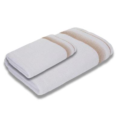 Jogo Com 2 Toalhas Luxury Soft Beka 360 G-m² 1 Banho + 1 Rosto Luxo Branco