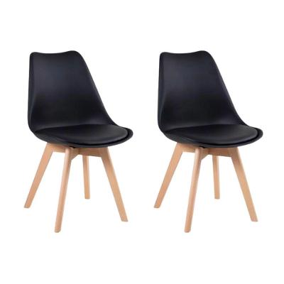 Conjunto 2 Cadeiras Eames Leda Estofada Movescan Preta