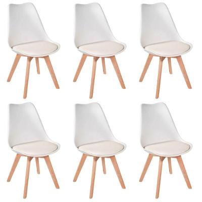 Conjunto 6 Cadeiras Eames Leda Estofadas Movescan Branco