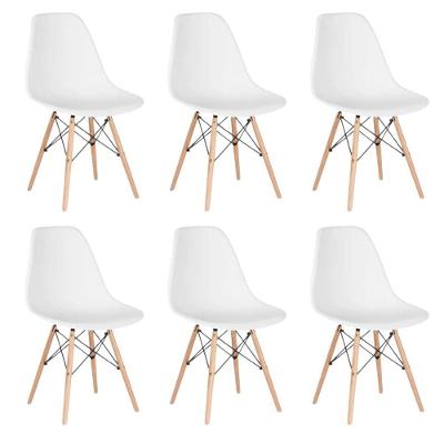 Conjunto 6 Cadeiras Eames Eiffel Dkr Movescan Branca