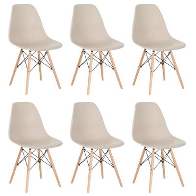 Conjunto 6 Cadeiras Eames Eiffel Dkr Movescan Nude
