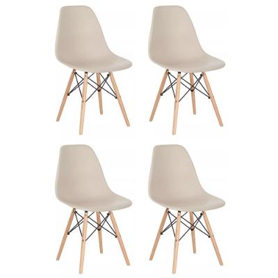 Conjunto 4 Cadeiras Eames Eiffel Dkr Movescan Nude