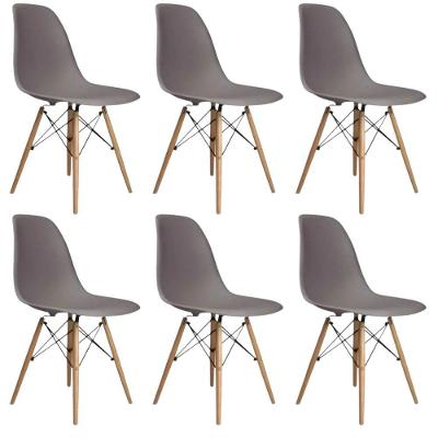 Conjunto 6 Cadeiras Eames Eiffel Dkr Movescan Cinza